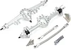 AMK Aluminum Front & Rear Axles CNC Complete Axle Set for 1/10 RC Crawler Car Axial SCX10 II RGT 86100 Redcat GEN8 Element Enduro CC01 (Silver Front Rear Axle)