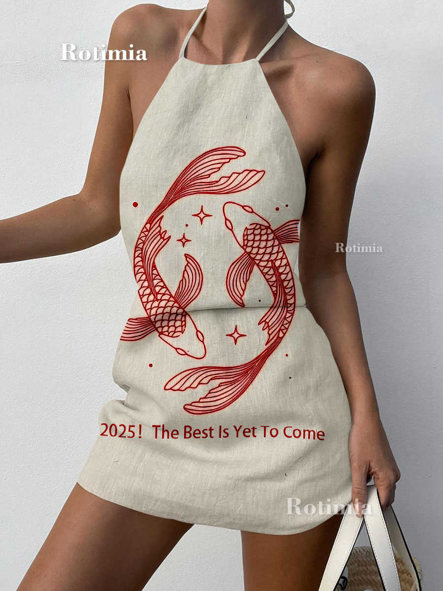 The Best ls Yet To Come Printed Slip Dress