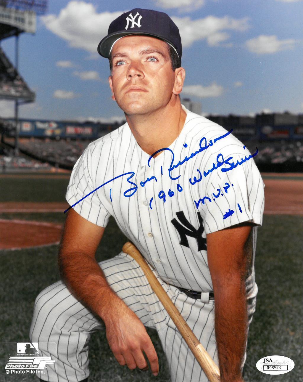 Bobby Richardson Signed NY Yankees Authentic Autographed 8x10 Photo Poster painting JSA #R98573