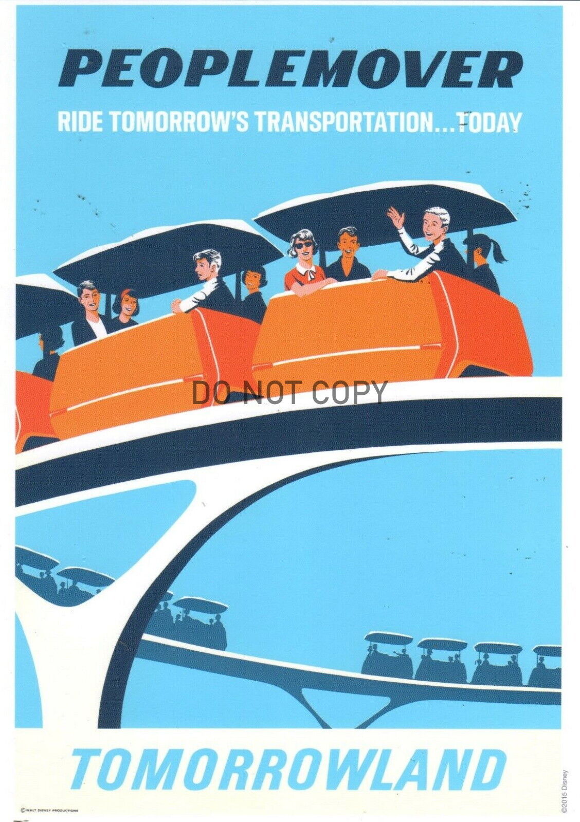 Disney Disneyland Tomorrowland Peoplemover Ride Park Photo Poster paintinggraph 8x10 REPRINT