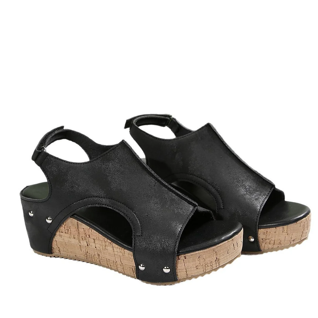 Yyvonne Stick Thick Bottom Beach Sandals Large Size 2025 Spring New Fish Mouth Fashion Toeable Female Slope