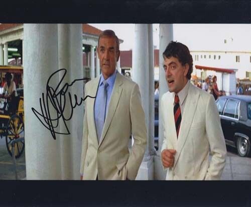 ROWAN ATKINSON 007 JAMES BOND AUTOGRAPH AS SMALL-FAWCETT NEVER SAY NEVER AGAIN