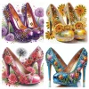 (4er Pack) High Heel - speziell geformtes Diamond Painting - 30*30cm