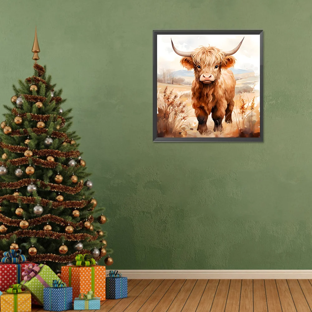Diamond Painting - Full Round Drill - Highland Yak(Canvas|30*30cm)