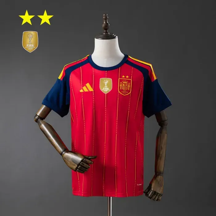 【S~5XL】Spain 2026 World Cup Home Champion Jersey 1:1 Thai Quality
