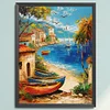 Boat - 9CT Partial Beaded Cross Stitch Kit(30x40cm)