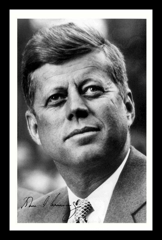 John F Kennedy JFK Autograph Signed & Framed Photo Poster painting 1