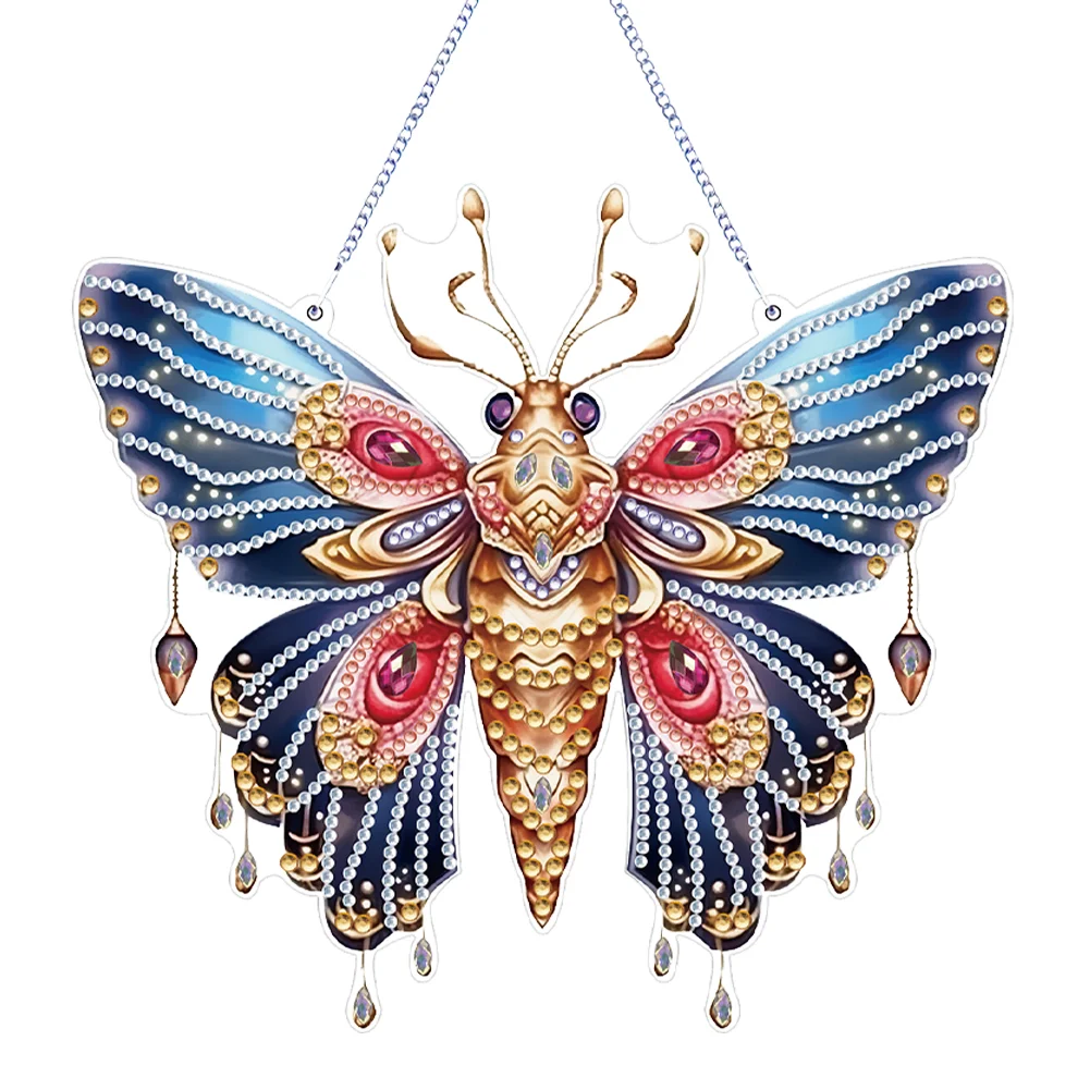 DIY Butterfly Acrylic Single Side Special Shaped Diamond Painting Hanging Ornament