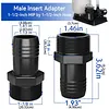 Pool Hose Adapter Hose Male Insert Adapter Leakproof Sand Filters Replacement Parts Non-Slip 1.5 Inch Pool Pump Hoses Adapters Compatible for Hay-Ward SPX1091Z2 Supplies