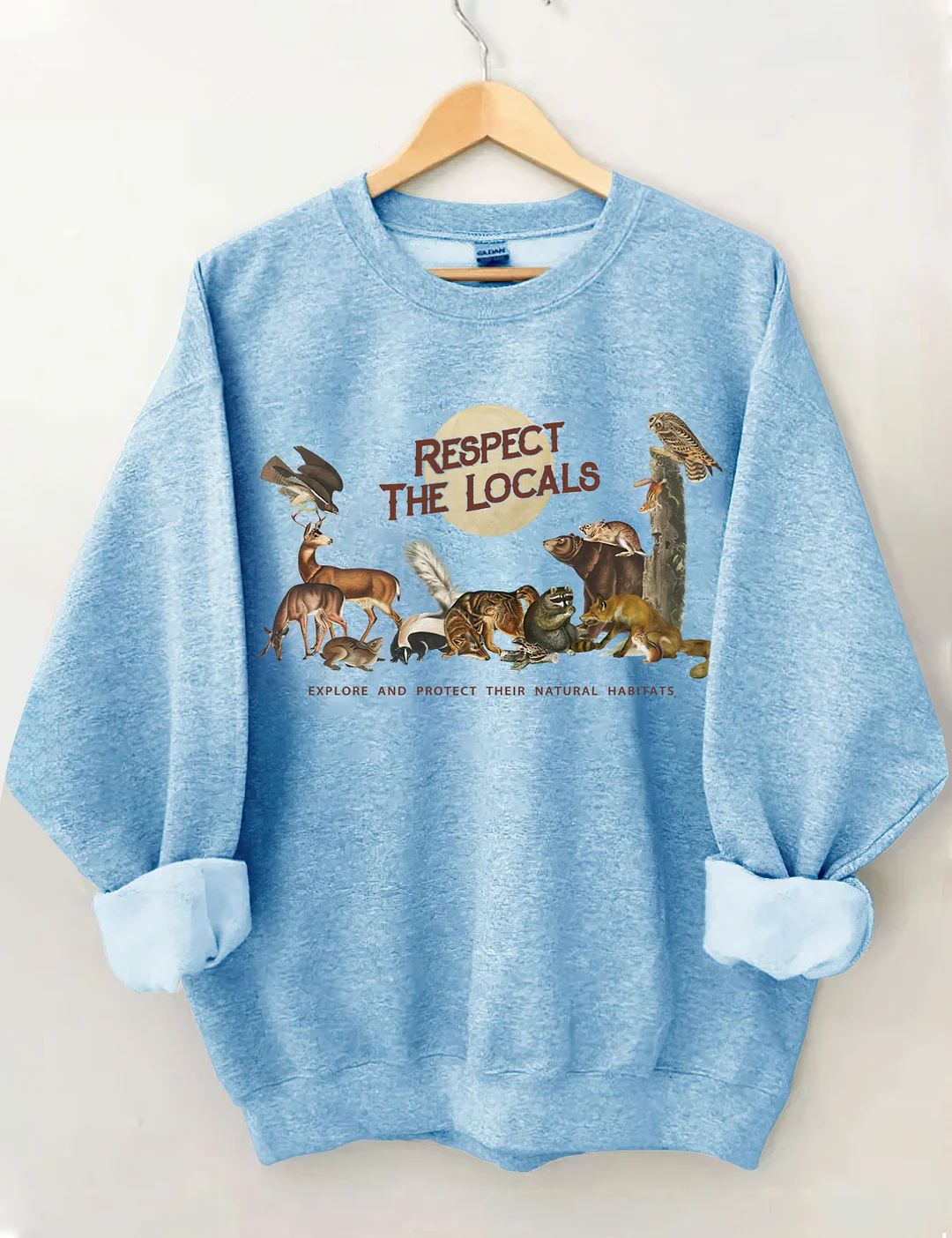 Respect The Locals Woodland Animals Sweatshirt