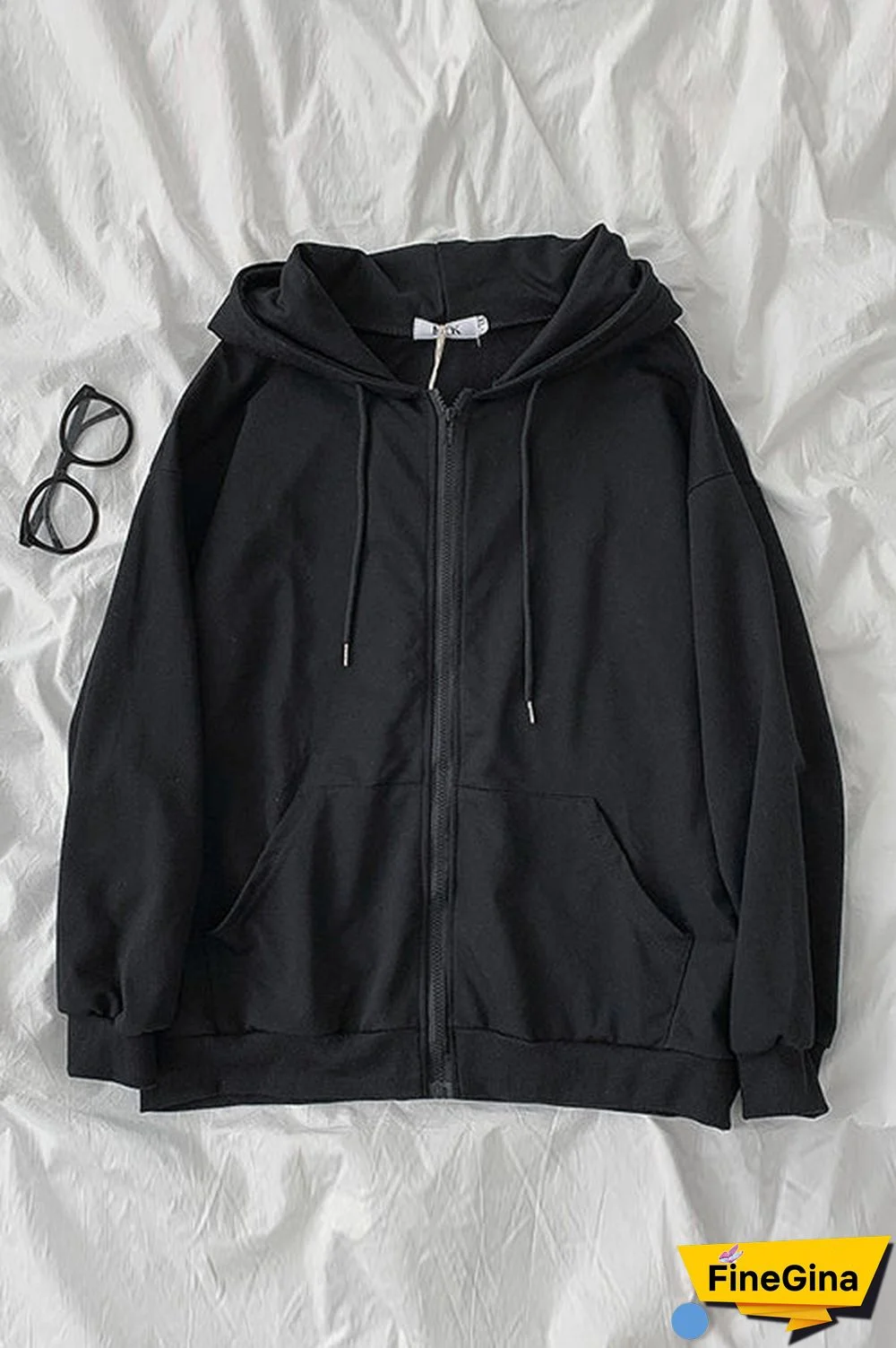 Pockets Loose Hoodie Coat