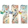3Pcs DIY Pearl Diamond Painting Bookmark with Butterfly Pendant Diamond Art Bookmark Home Office Supplies Gift for Book Lovers