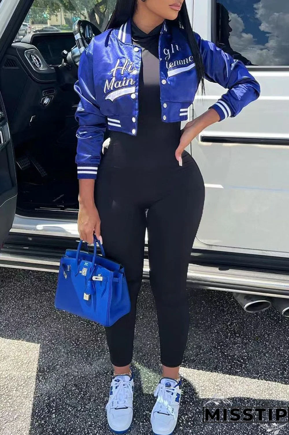 Green Casual Street Embroidered Patchwork Buckle Cardigan Collar Outerwear