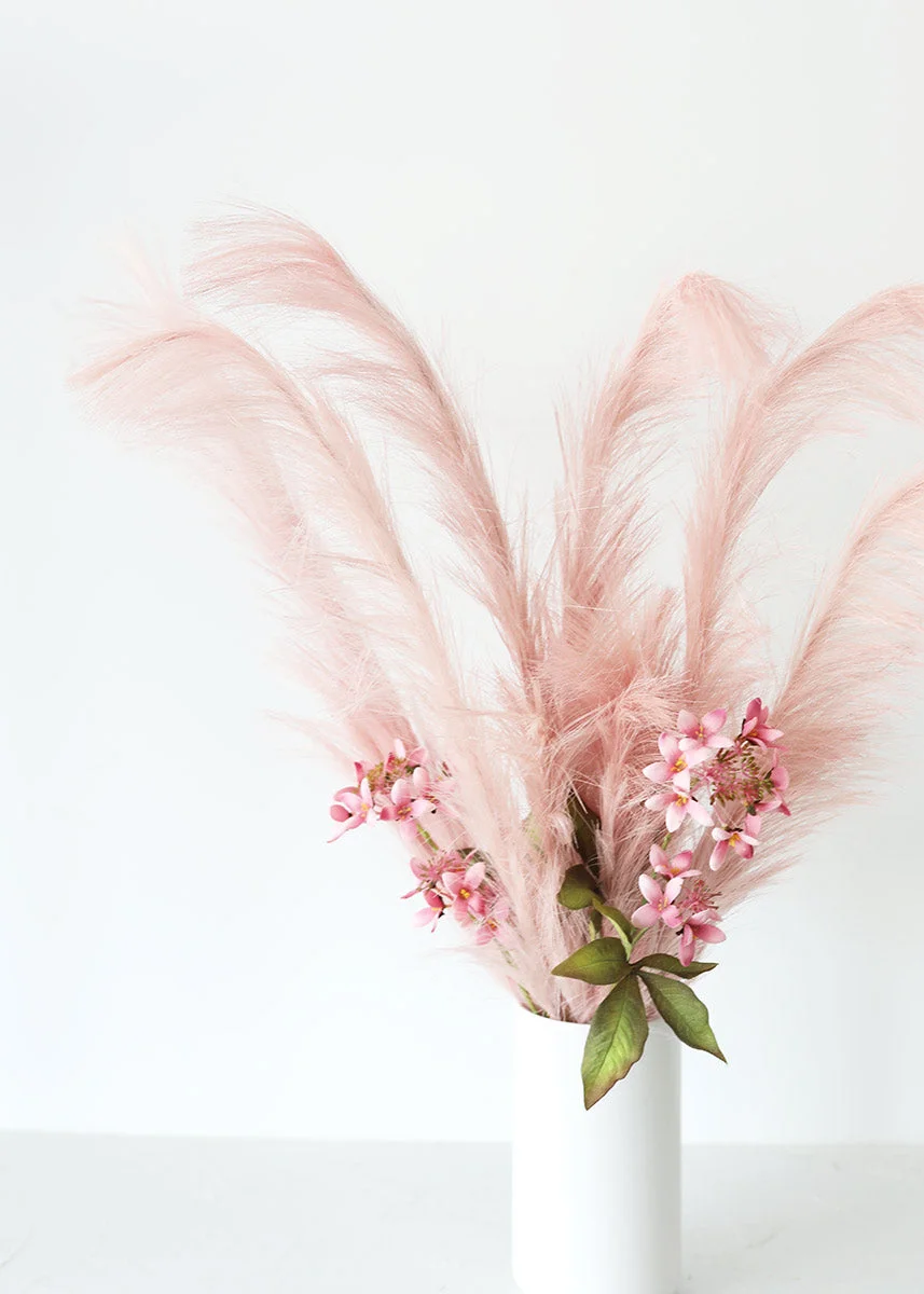 Fake Pampas Grass in Pink - 49"