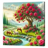 Framed Diamond Painting - Full Round Drill - Flowering Tree (25x25cm)
