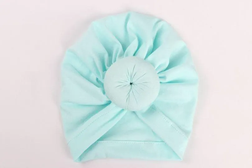 2019 Children Accessories Newborn Toddler Kids Baby Boy Girl Turban Cotton Beanie Hat Winter Warm Soft Cap Solid Knot Soft Wrap