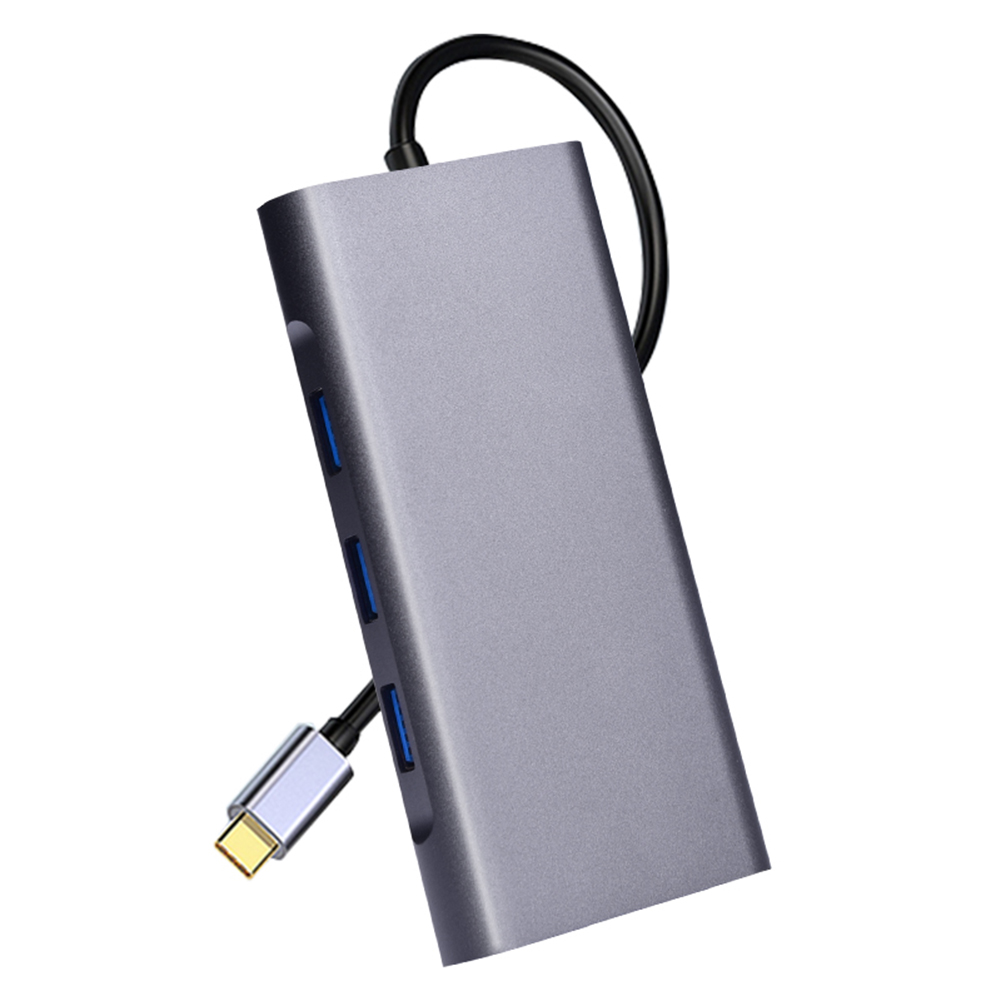 

10 in 1 USB C HUB Station RJ45 VGA 3 USB3.0 3.5mm SD TF HDMI-compatible PD Adapter, 501 Original