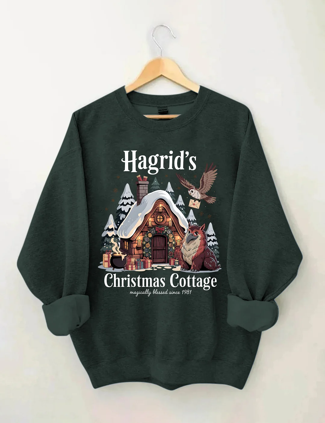 Hagrid's Christmas Cottage Tree Farm Sweatshirt