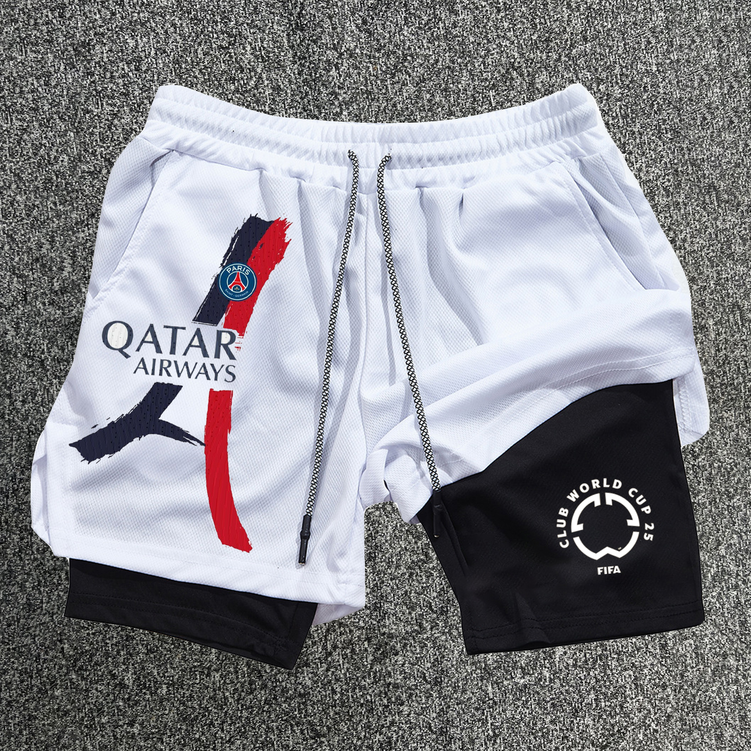 Men's Casual Football Print Shorts / TECHWEAR CLUB / Techwear