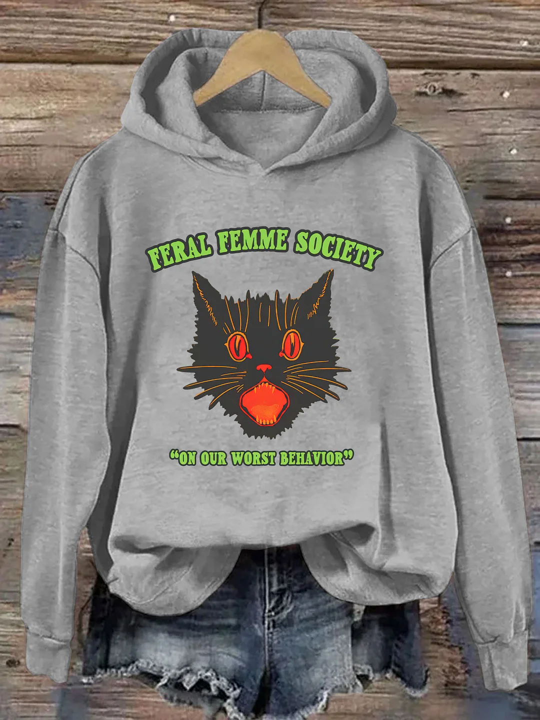 Feral Femme Society Cat Hoodie