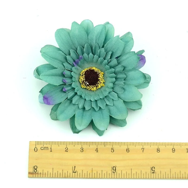 5/30pcs Large Daisy Silk Artificial Dahlia Flower Heads For Wedding Decoration Party DIY Scrapbook Handmade Craft Fake Flowers