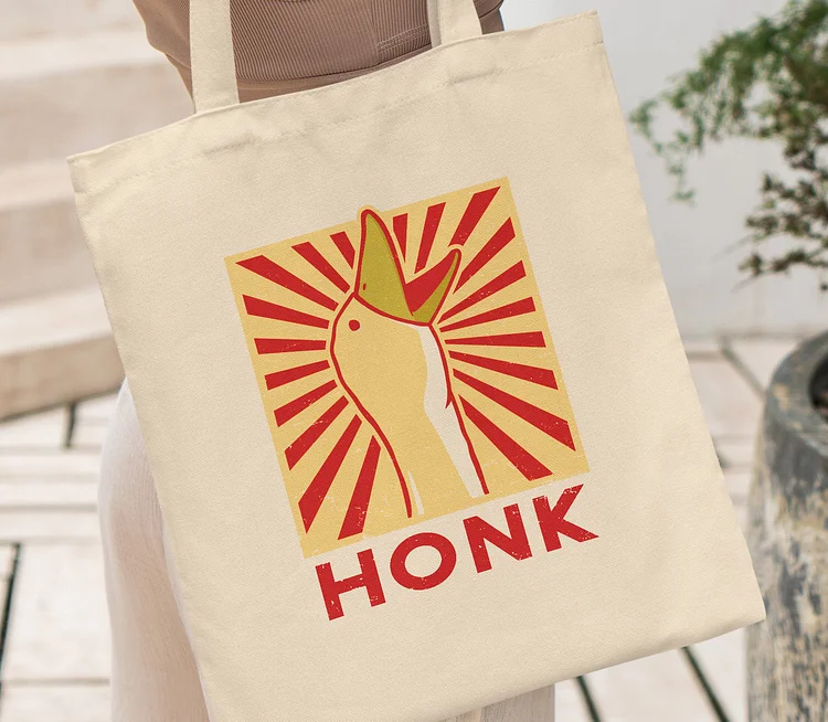Pupiloves  Funny Honk Tote Bag