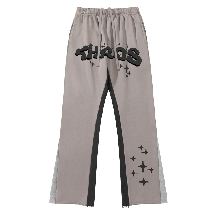 Hip Hop Letter Print Sweatpants Street Loose Wide Leg Trousers at Hiphopee