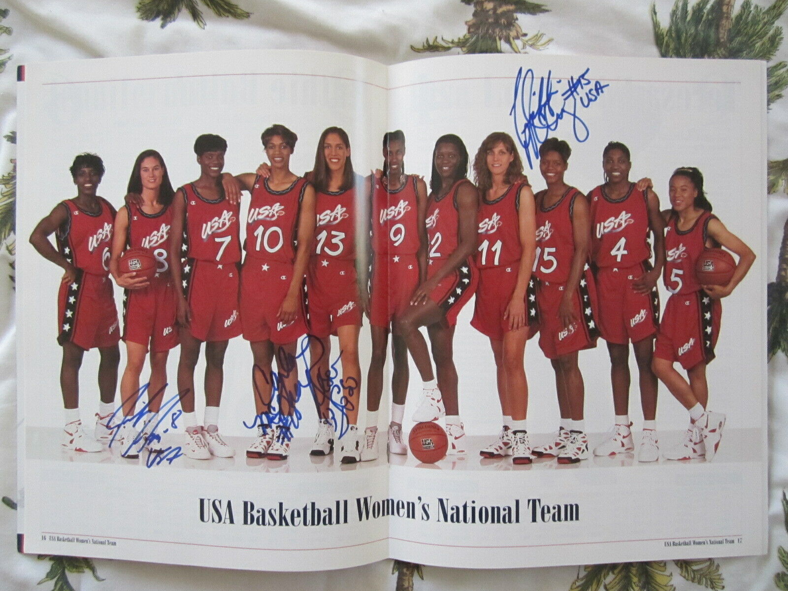 1996 US Olympic Womens Basketball Team autographed Photo Poster painting Azzi Lobo McCray McGhee