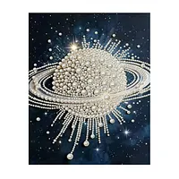 Golden Saturn Space - Pearls Painting
