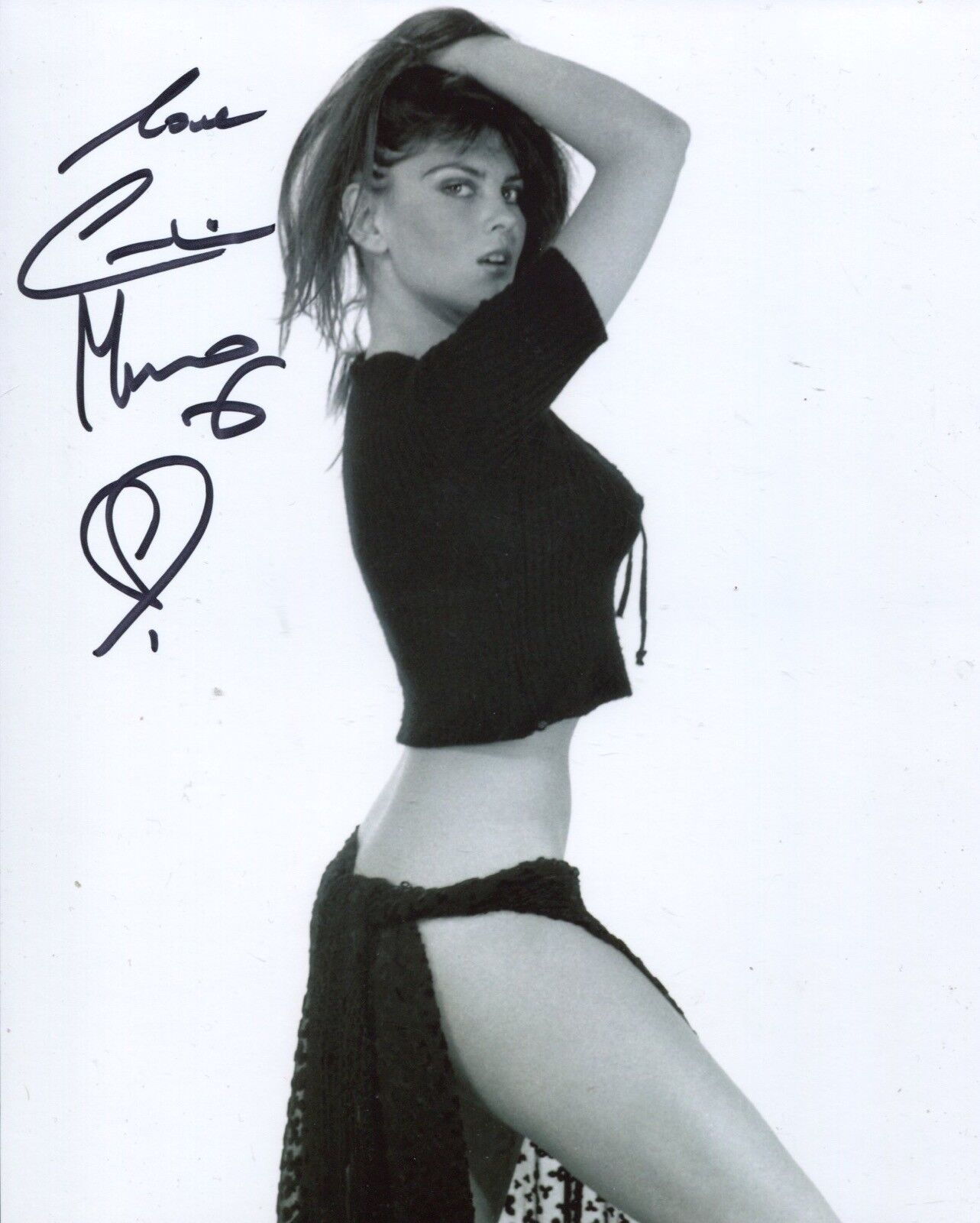 007 Bond girl Caroline Munro signed sexy pose 8x10 Photo Poster painting UACC DEALER