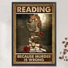 Reading Because Murder Is Wrong-11CT Stamped Cross Stitch 40*60cm(Big Size)