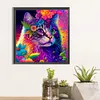 Colorful Cat-Full Round Diamond Painting 30*30CM