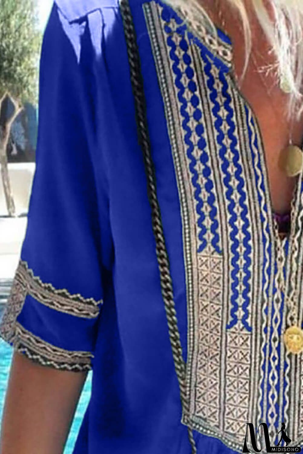 MidiSono - Bohemian Floral Print Split Maxi Dress