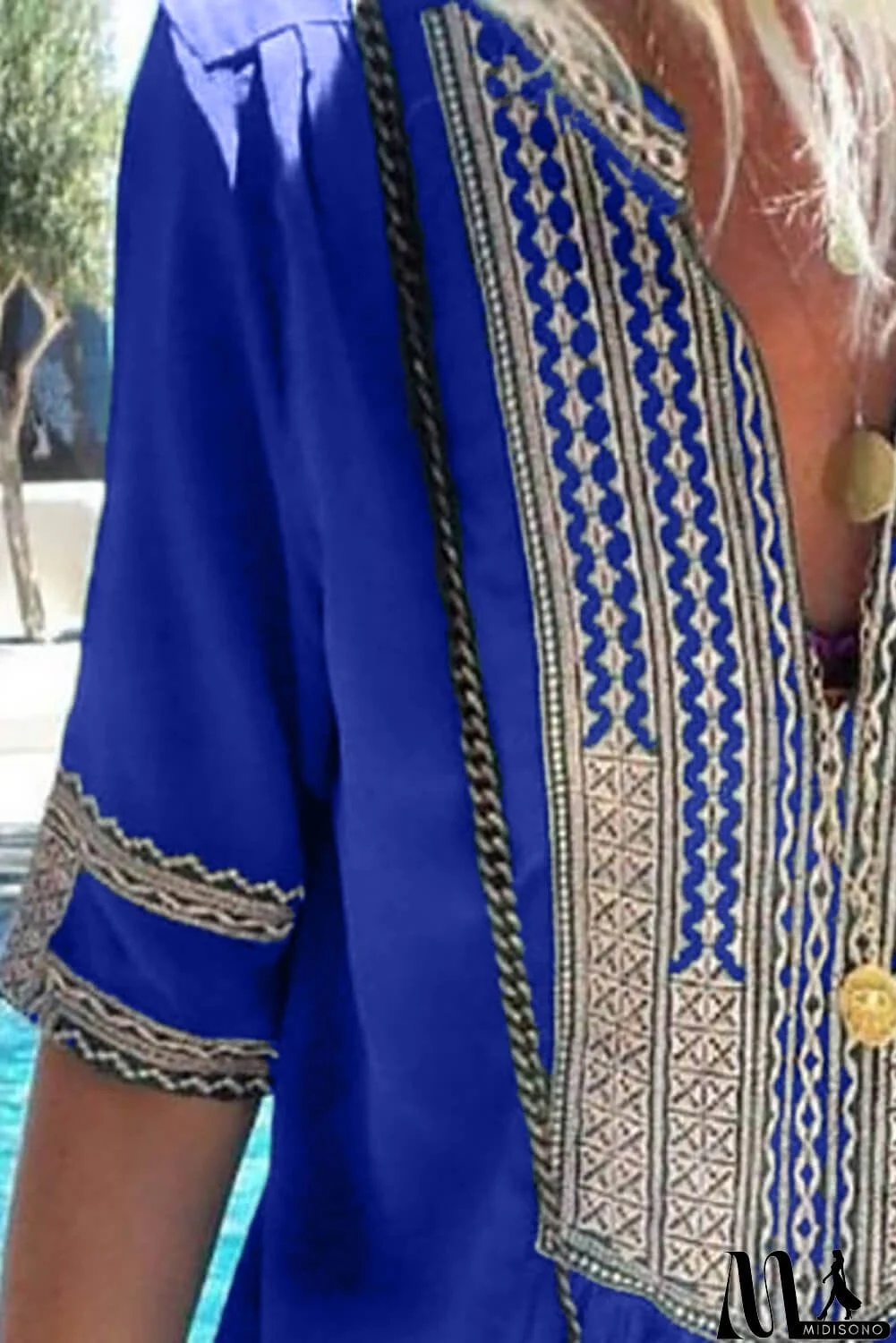 MidiSono - Bohemian Floral Print Split Maxi Dress