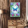 Butterflies and Hydrangeas Full DIY 5D Round Drill Diamond Art Kits Large Size 40*60cm Diamond Dots Paintings Picture Arts Craft Diamond Crystal Rhinestones Painting Kits for Adults/Beginners Gift