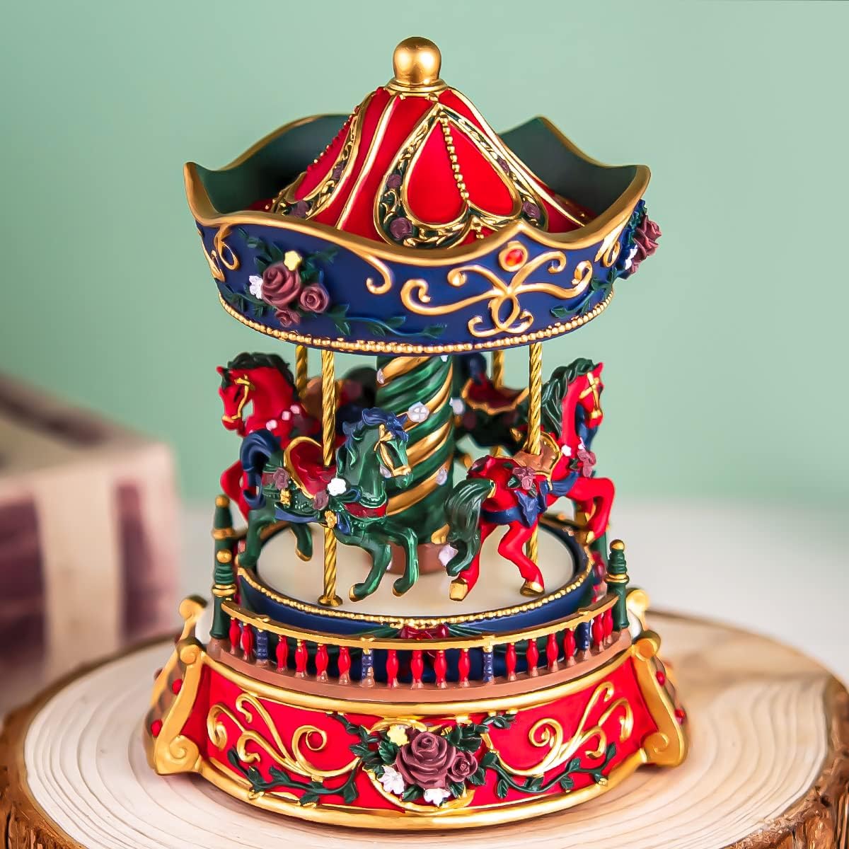 Mr.Winder Carousel Horse Music Box for Girls, Vintage Musical Box for ...