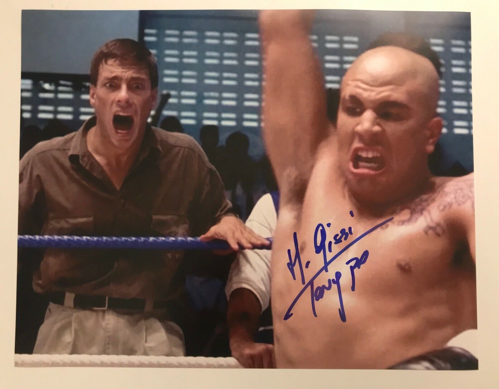 GFA Kickboxer Movie Tong Po * MICHEL QISSI * Signed 11x14 Photo Poster painting PROOF MH6 COA