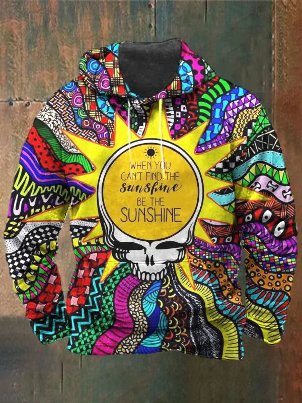 Unisex Skull Print Heavyweight Hoodies