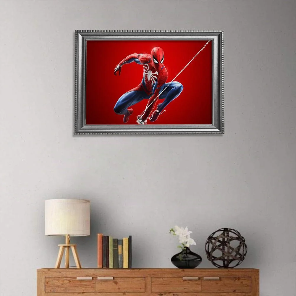 Diamond Painting - Full Round Drill - Spider Man(40*30cm)