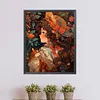 Diamond Painting -DIY Round Partial AB Drill Cat and Girl(45x55cm)