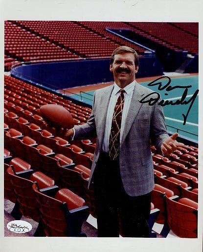 Dan Dierdorf Signed Jsa Cert Sticker 8x10 Photo Poster painting Authentic Autograph