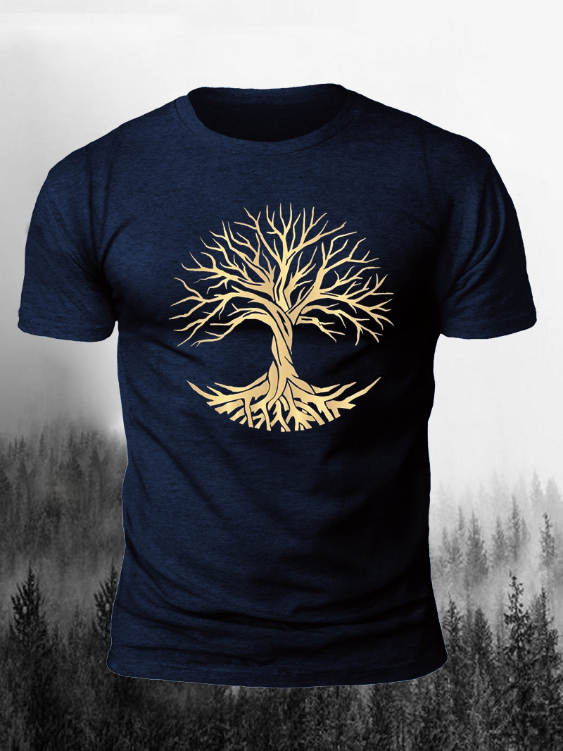 Tree Of Life Vector Symbol Print Short Sleeve Men's T-Shirt