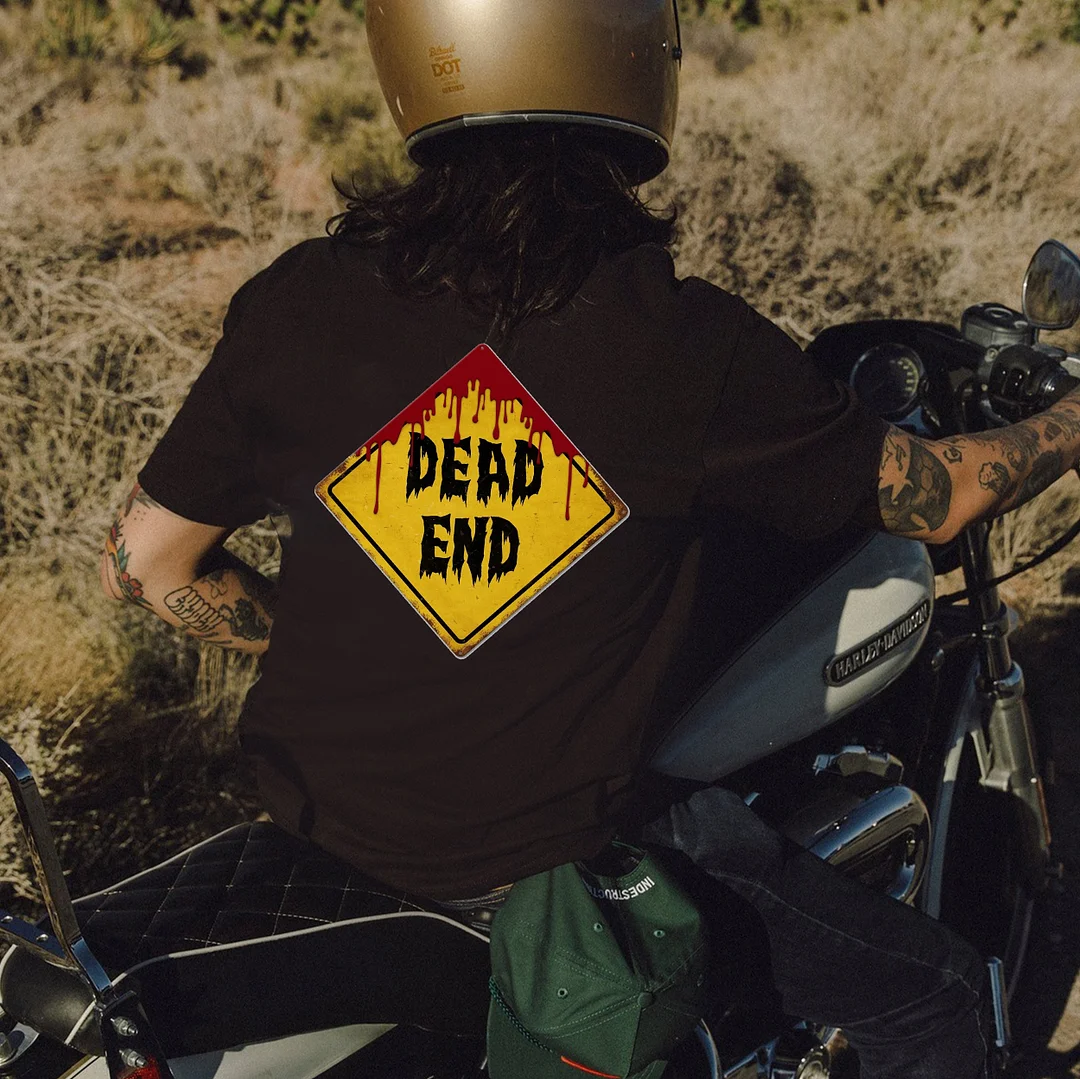 DEAD END Road Sign Print Men's T-shirt