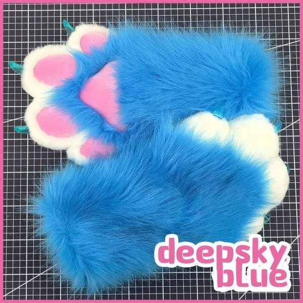 Blue fursuit sale paws