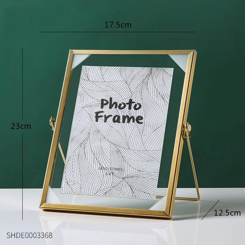 Athvotar Transparent Glass Photo Frame Creative DIY Dried Flower Display Office Desktop Ornament Frame for Poster Picture Frame Gift