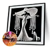 Elegante Dame - speziell geformte Diamond Painting - 30*30cm