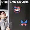 4pcs America 250th Anniversary DIY Diamond Art Magnets Kit Diamond Art Refrigerator Magnet Rhinestones Refrigerator Magnetic Sticker for Adult Beginners DIY Home Office Decor (03)