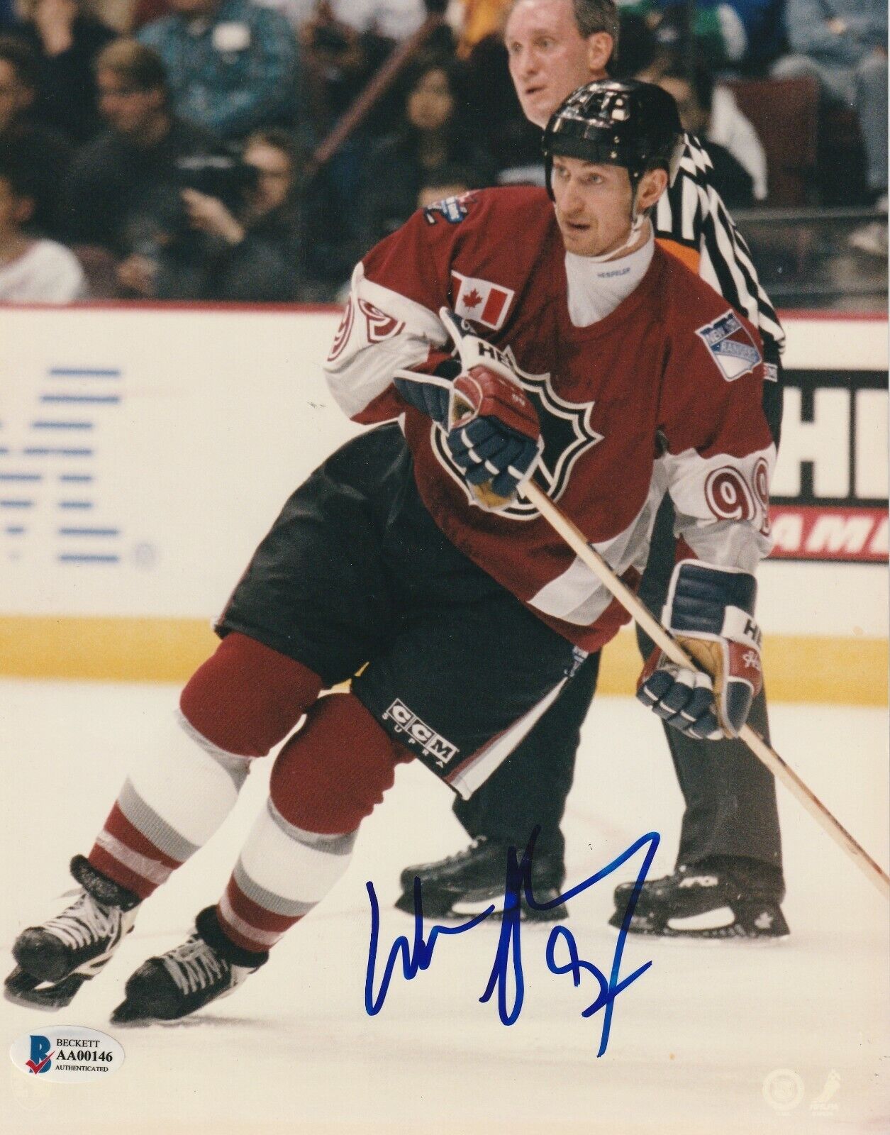 WAYNE GRETZKY Signed ALL-STAR GAME 8X10 Photo Poster painting w/ Beckett LOA