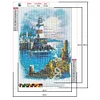 (Multi-Größe Rund/Vierkant) Meer Licht Turm Plakat - Volle Diamant Malerei