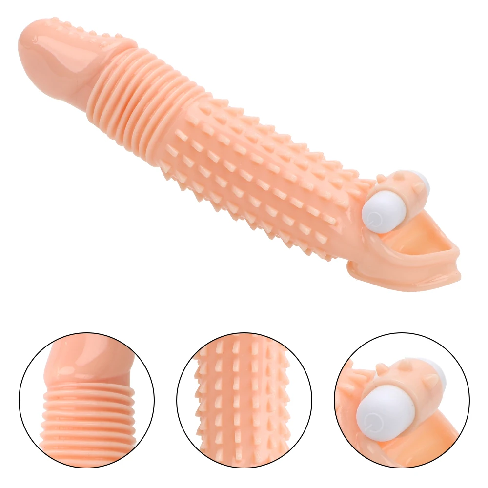 Vibrating Cock Sleeve Penis Enlargement Extender  